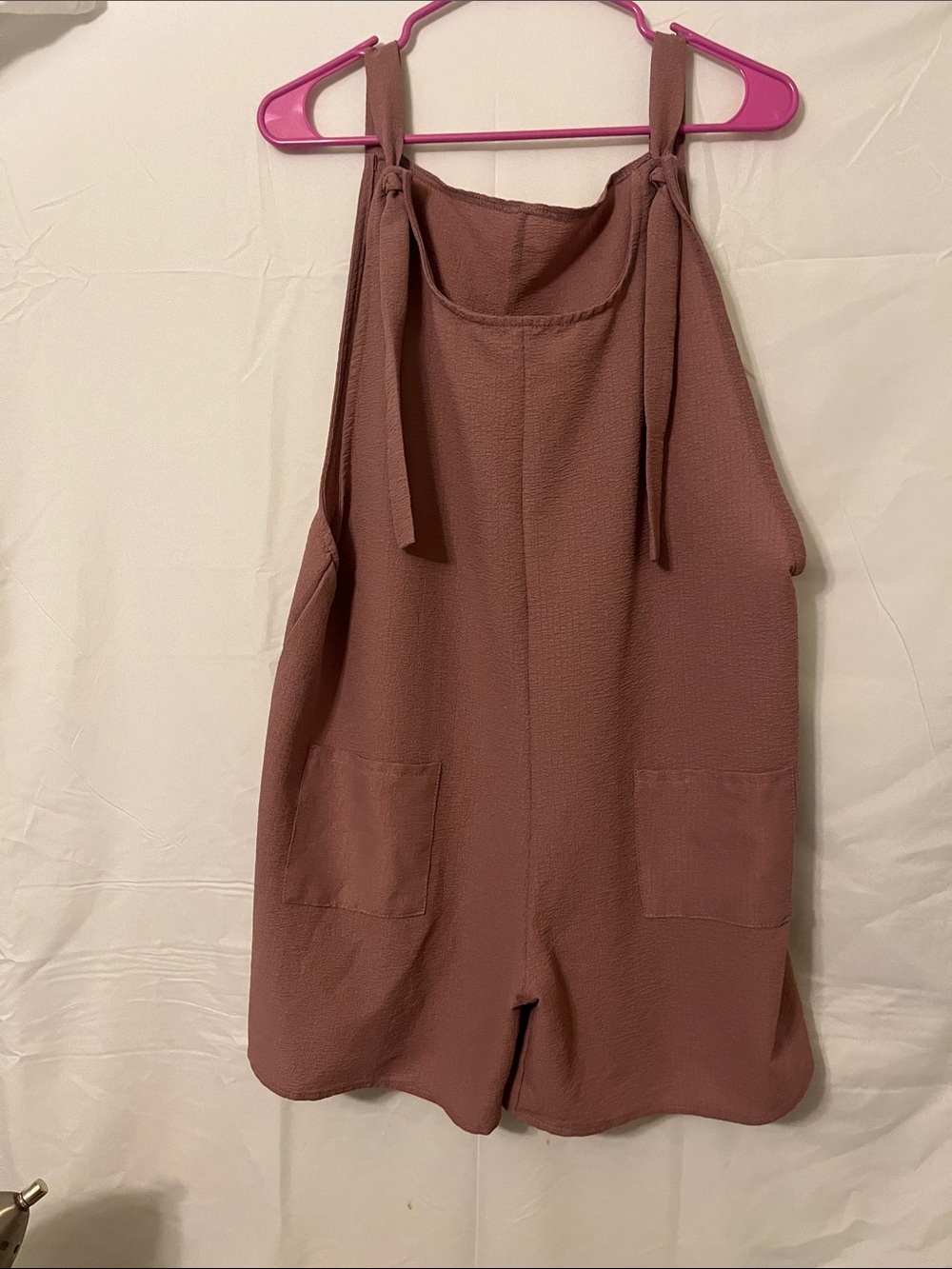 Mauve Textured Flowy romper